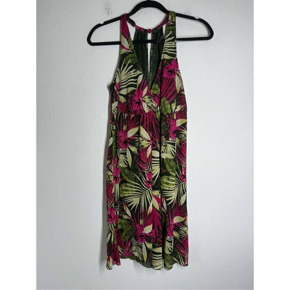 Bohemian Women’s Mesh Dress Floral Print Size M See Description